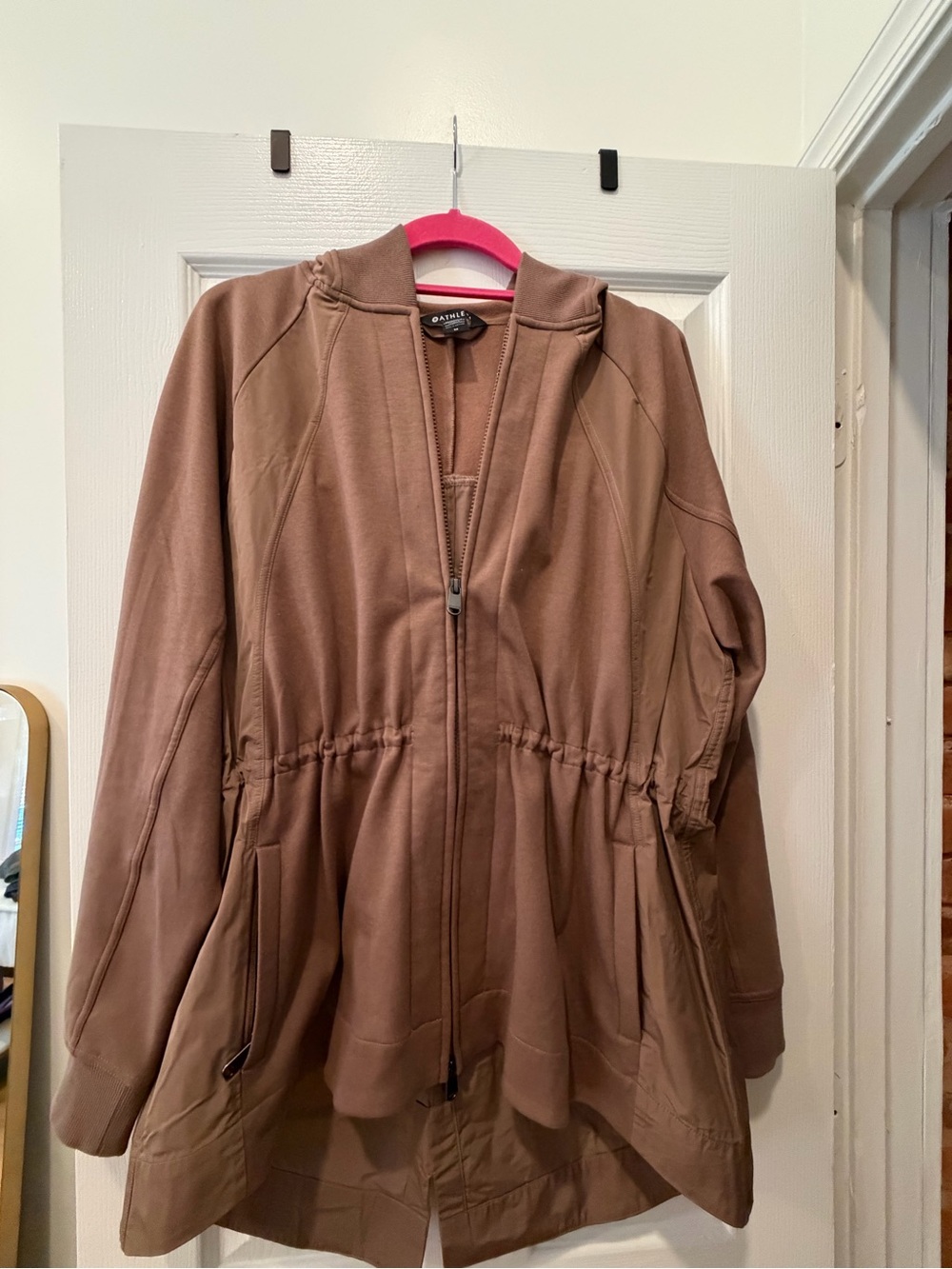 Athleta Drawstring Waist Hooded Utility Jacket - Brown